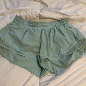 Pale Blue Lululemon Hottie Hot Shorts